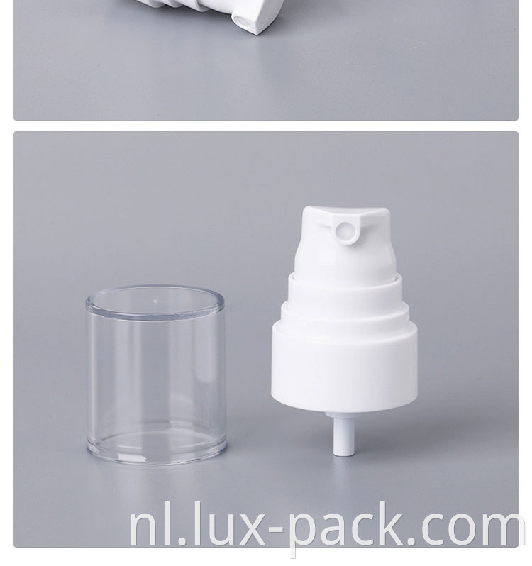 50 ml glazen fles met roompomp Airloze pompflessen Cream Jars voor dikke roompompdispenser